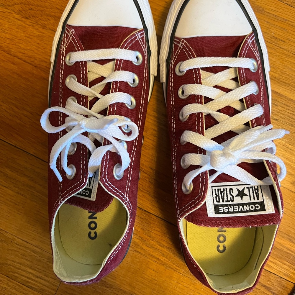 Converse Burgundy Low-Top Sneakers
